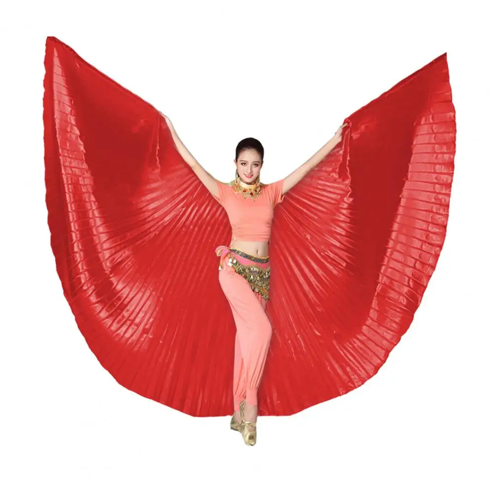 Dança do Ventre Asa com Haste Telescópica, Eye-Catching Asa Prop, Traje Cosplay para Festas, Decoração de Festivais, 1 Conjunto