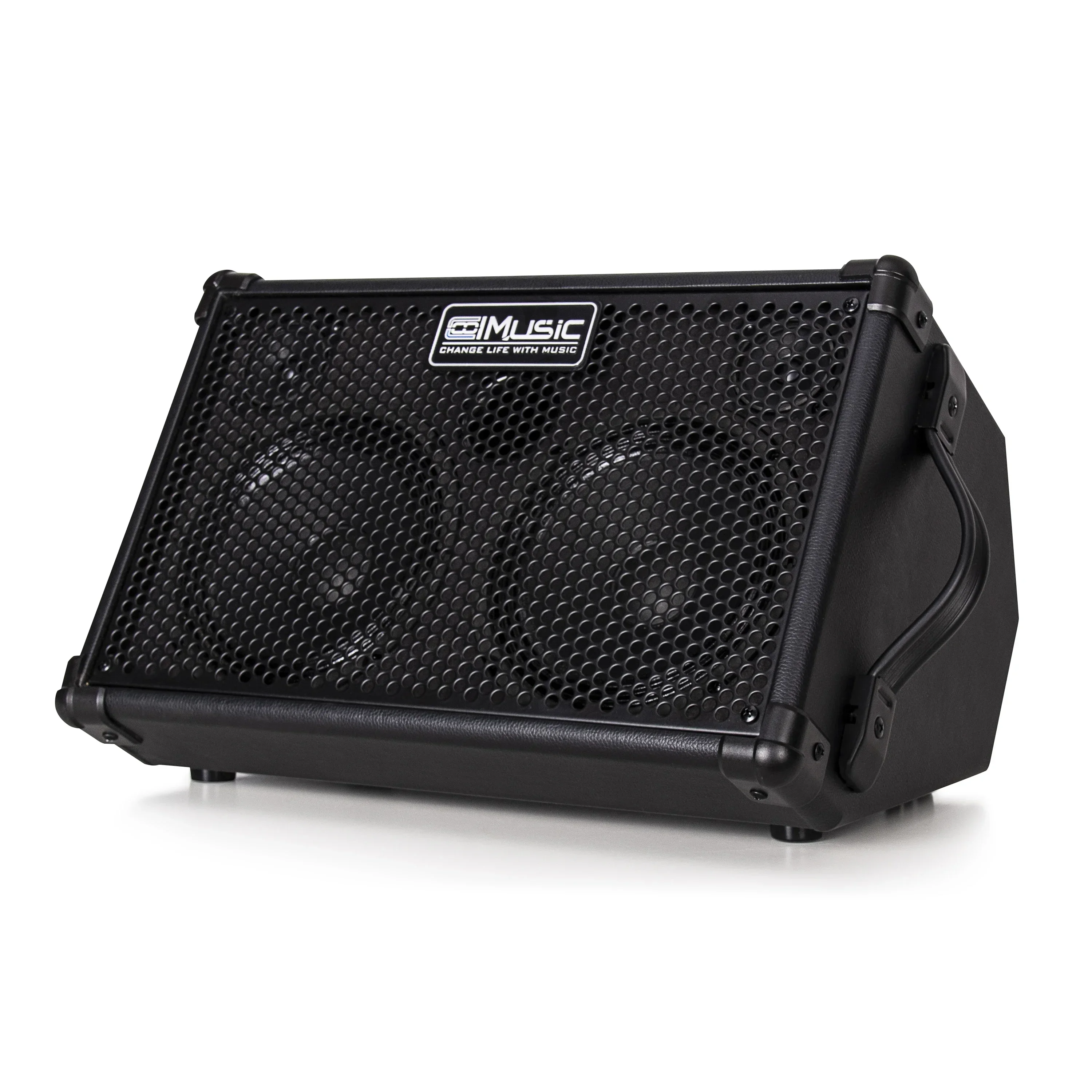 COOLMUSIC BP40D Musical Instruments 80 Watts Busk Amplifier Speaker for Acoustic Guitar Vocal Speakers for Karaoke at Home