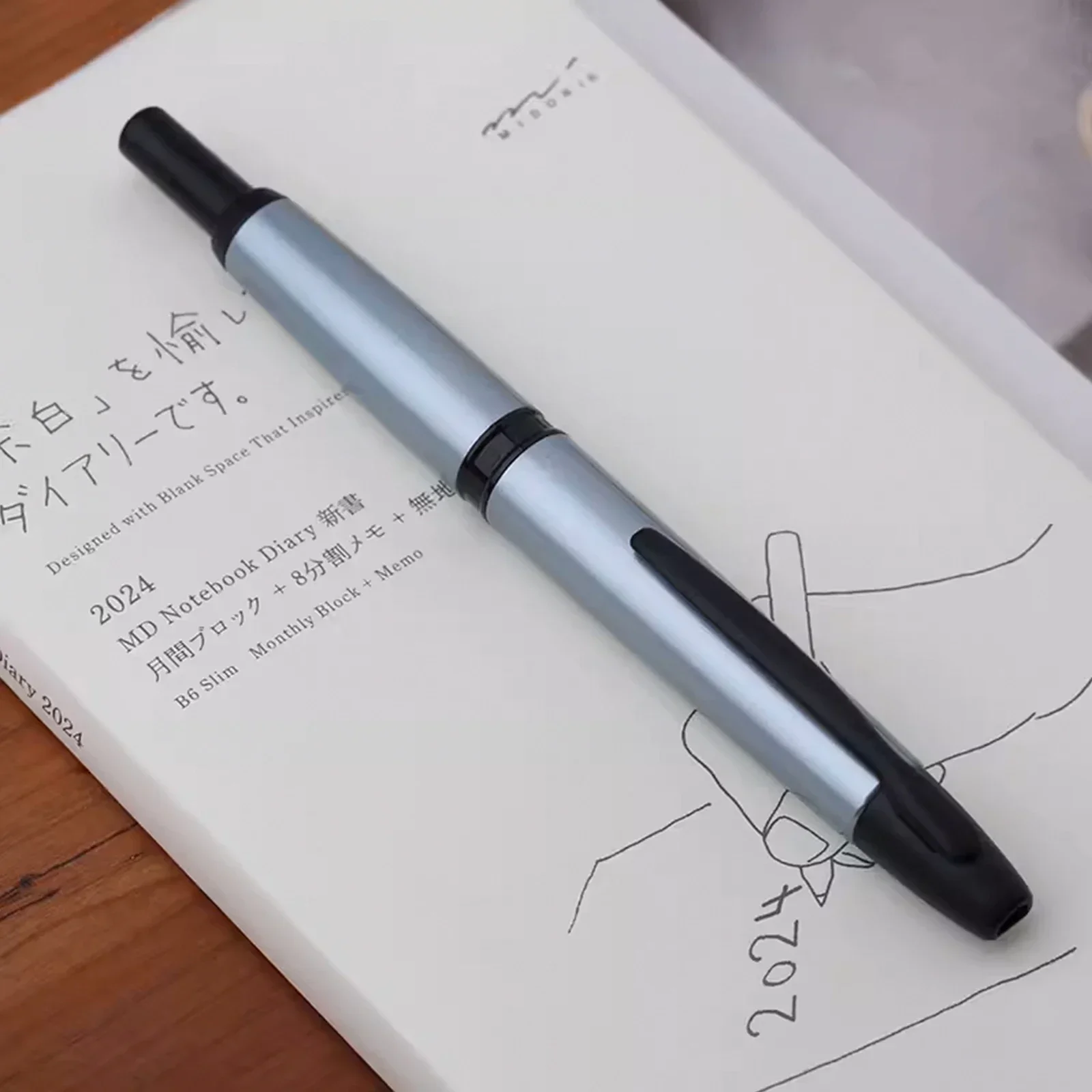 Majohn A1 Press Fountain pen 2024 Baking paint new color calligraphy practice writing ink pen F nib student stationery