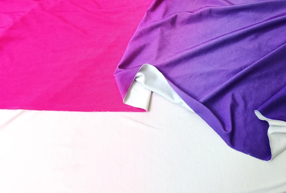 1 Meter x 1,5 Meter Graduell verlaufender Ombre-Strickstoff aus Spandex für Trainingskleidung und lateinamerikanische Tanzbekleidung – Detail 30