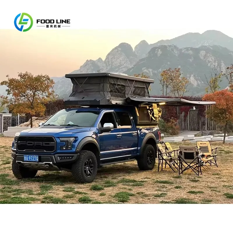 Customized 4x4 Caravan Flat Bed Pickup Truck Aluminum Canopy Popup Camper Expanded Waterproof Tent-Lightweight Comfortable