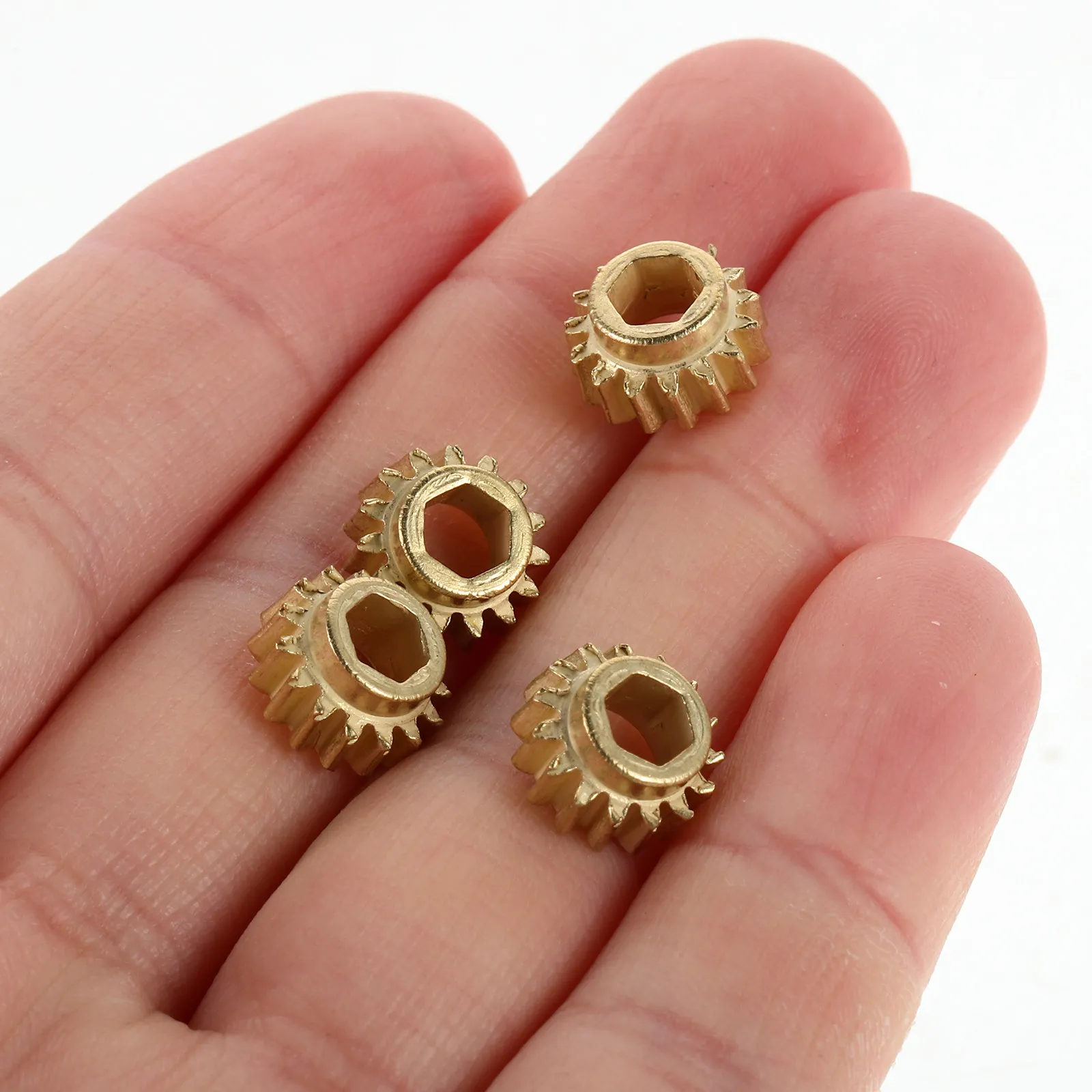 12Pcs Guitar Tuner Gears Hexagonal 15-Tooth Precision Metal Pegs Replacement for Acoustic Electric Guitar Tuning Parts