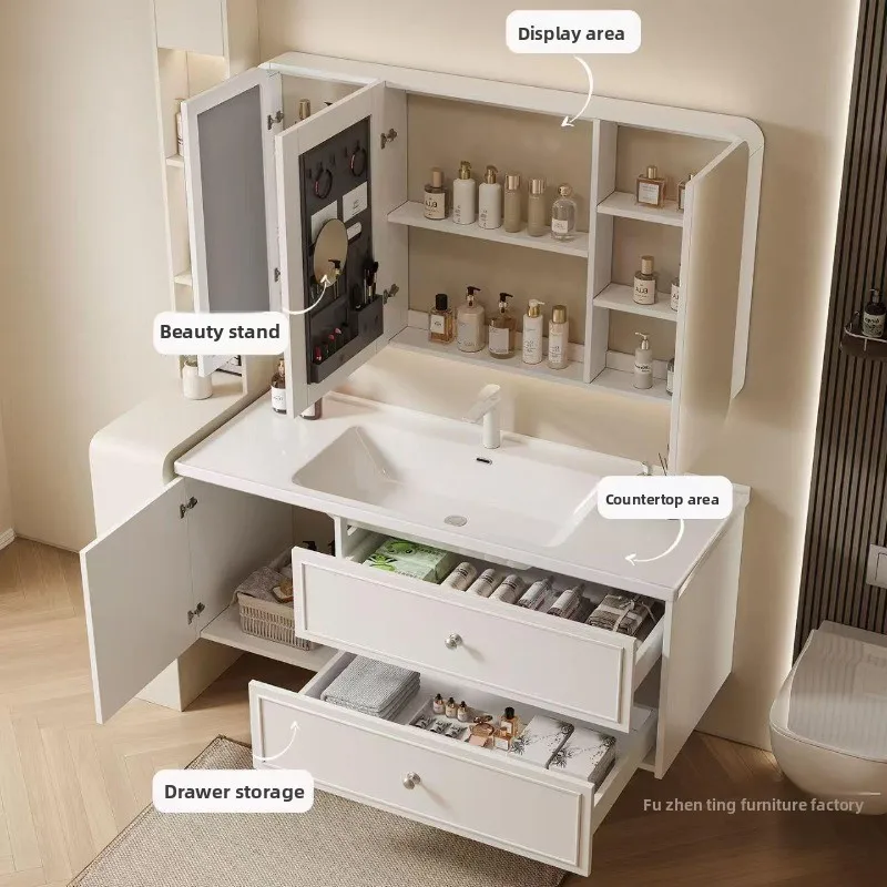 Bathroom cabinet Ceramic integrated basin Sanitary paint washbasin Washbasin combined cabinet
