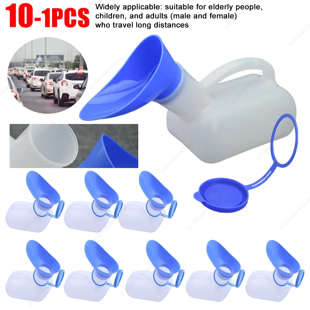 1-10PCS Plastic Potty For Men and Women Portable Padded Toilet Mobile Toilet Urine Bottle For Outdoor Camping Car Travel Journey