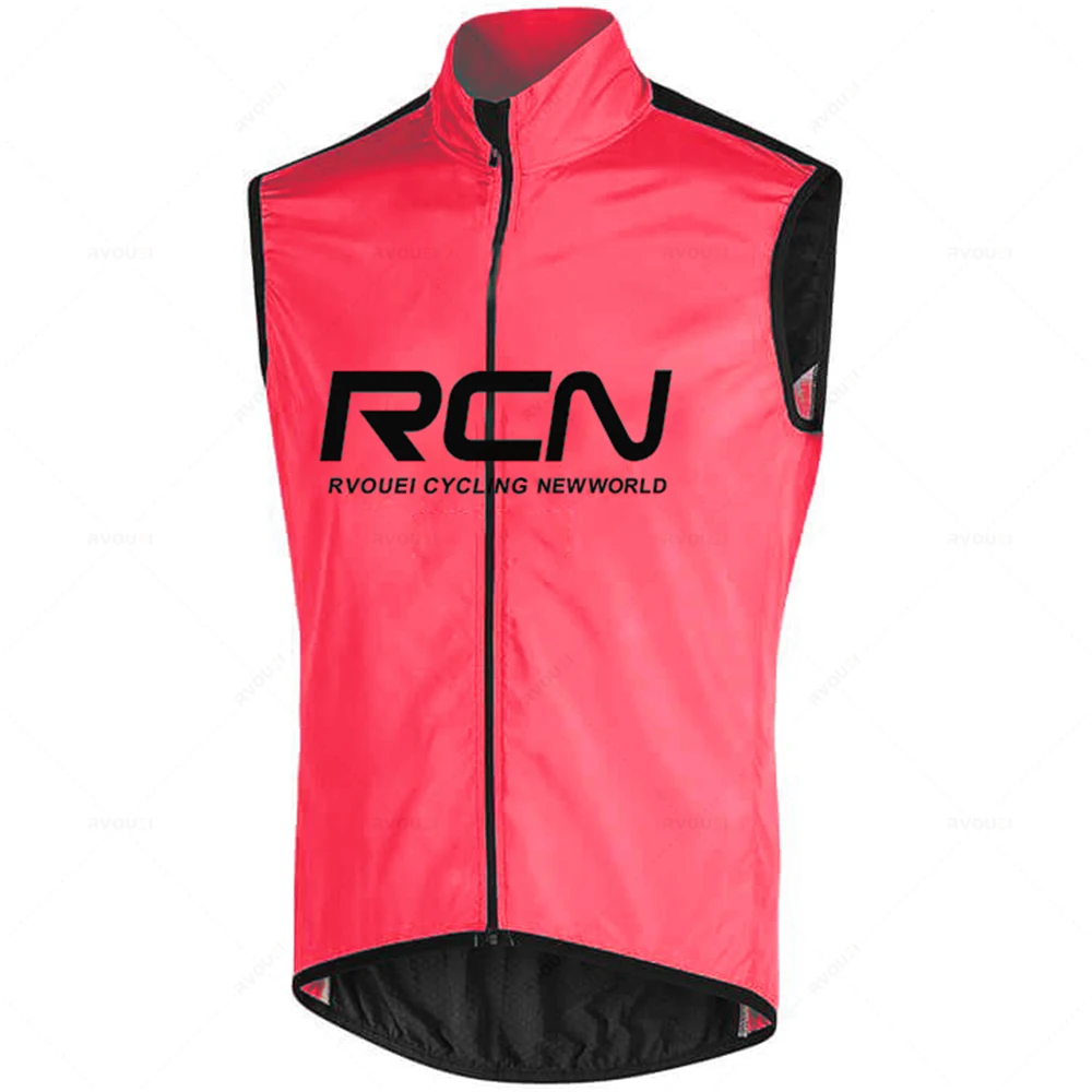 2023 Rcn Pro Team Men Summer Windproof Cycling Jersey Vest Bike Sleeveless Lightweight Breathable Vest Bicycle Cloting Ciclismo