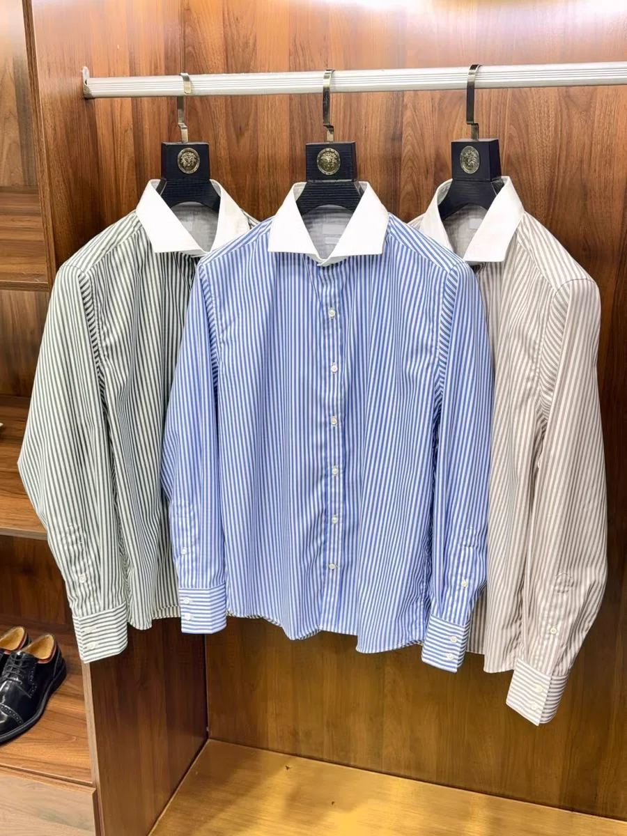 

Мужская повседневная дышащая подставка с воротником-стойкой в полоску для отдыха, осень-зима, новинка Sle Faionable