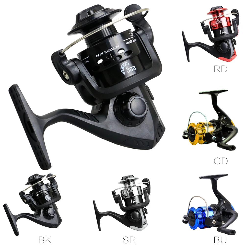 5.1:1 Electroplate Spinning Fishing Reel Carp Fishing Wheel Spinning Reel For Sea Fishing Mini 200 Series Fishing Reel Bait