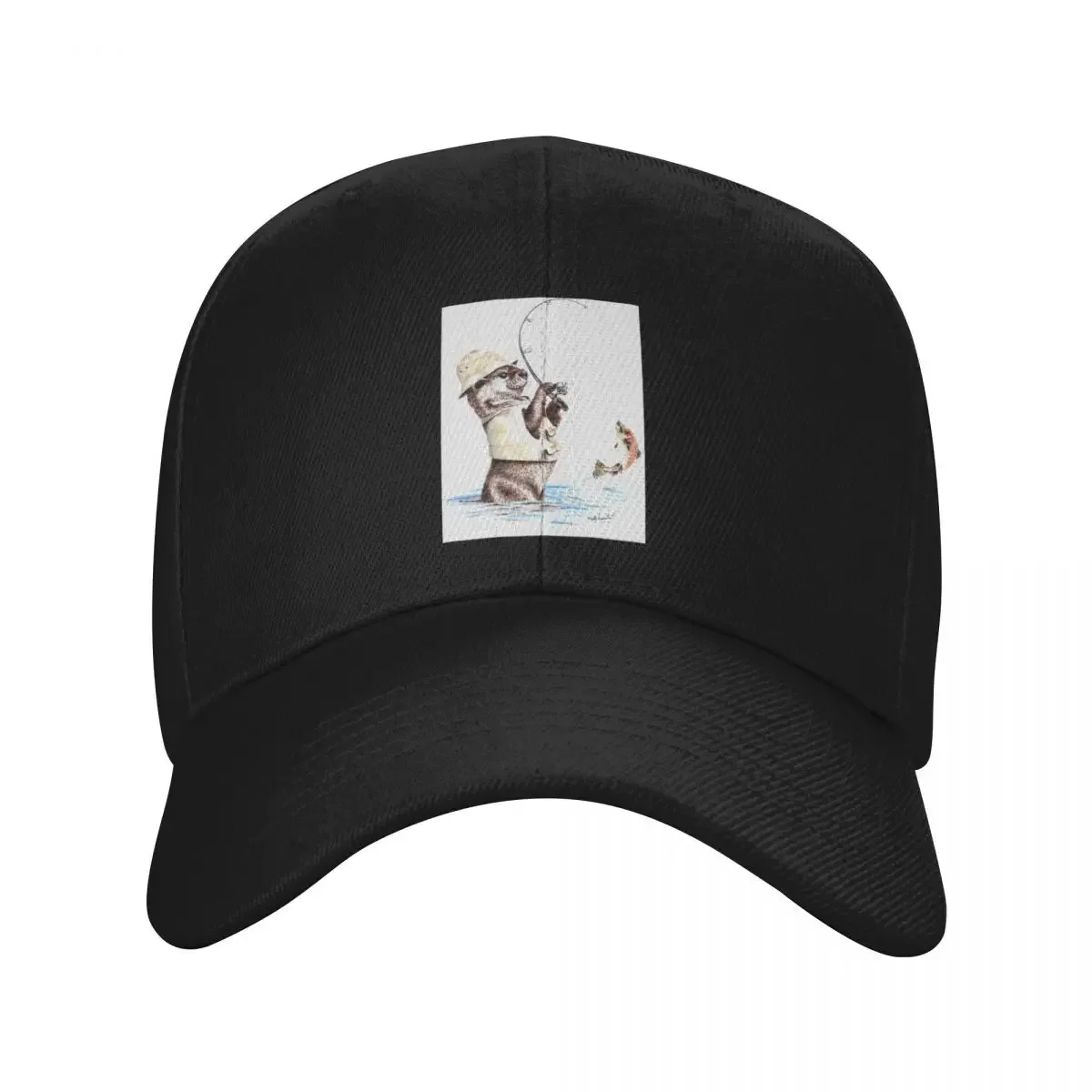 

Nature's Fisherman - otter trout fishing Baseball Cap Golf Fashion Beach Golf Hat Woman Men's