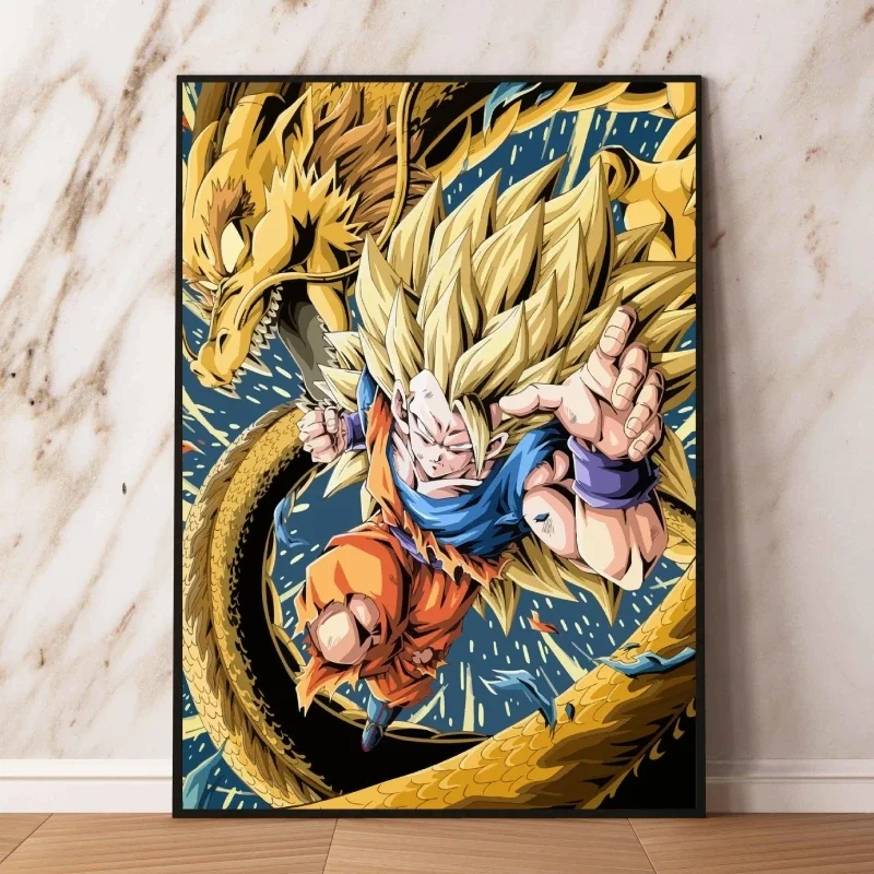 Canvas Artwork Painting Dragon Ball Kakarot Kid Action Figures Living Room Decoration Paintings Gifts Poster Home Decorative