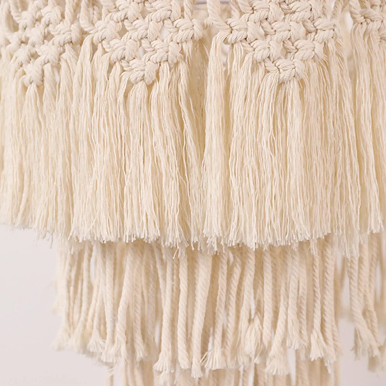 Macrame Lampshade Pendant Light Shade Bohemian Woven Ceiling Cover Tassel Decor for Wedding Room Decoration Aesthetic Home Decor