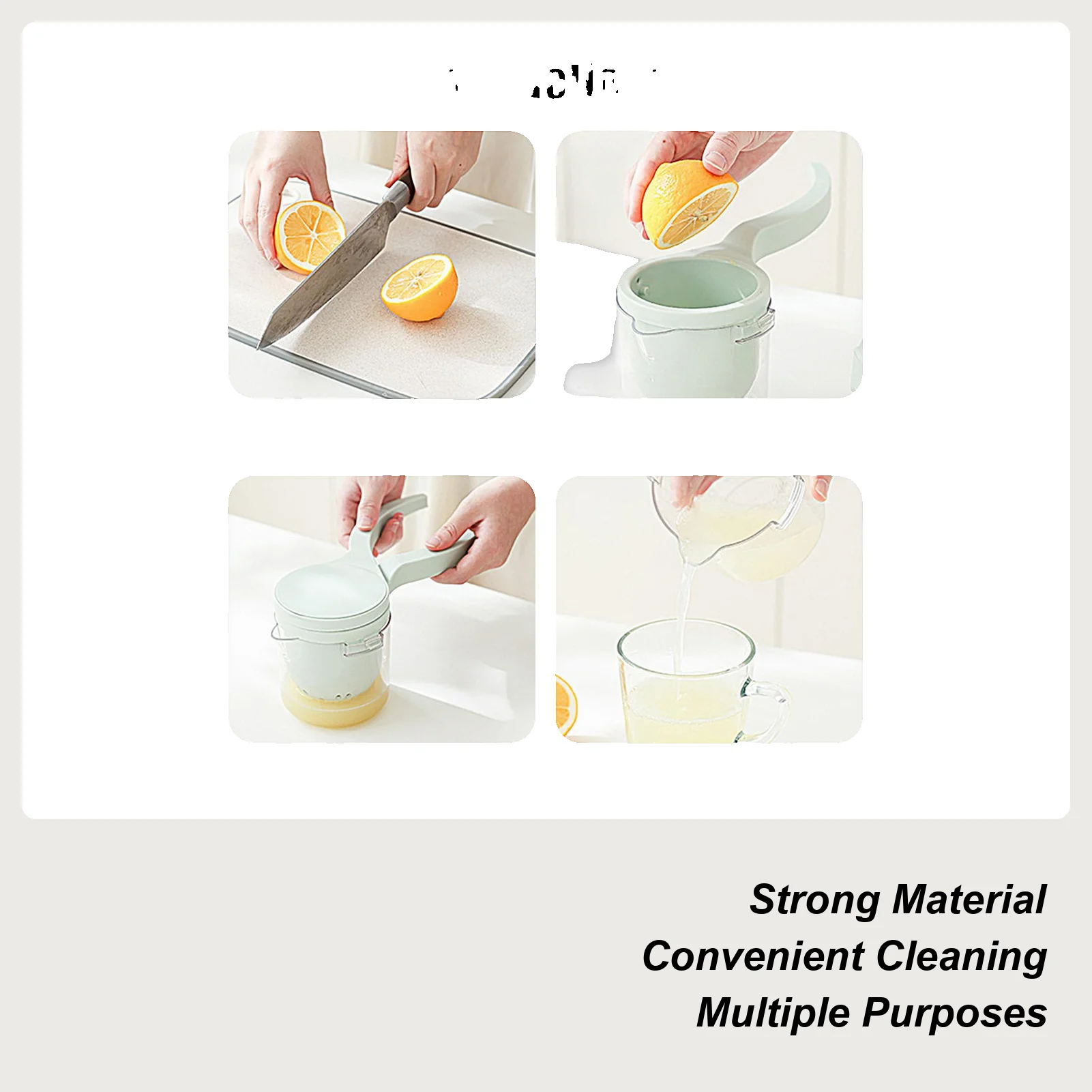 Hand Juicer Manual Lemon Juice Extractor Manual Fruit Squeezer For Orange Lime Vegetable Cane Tomato Citrus Pomegranate Kitchen