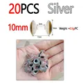 10mm 20pcs Silver