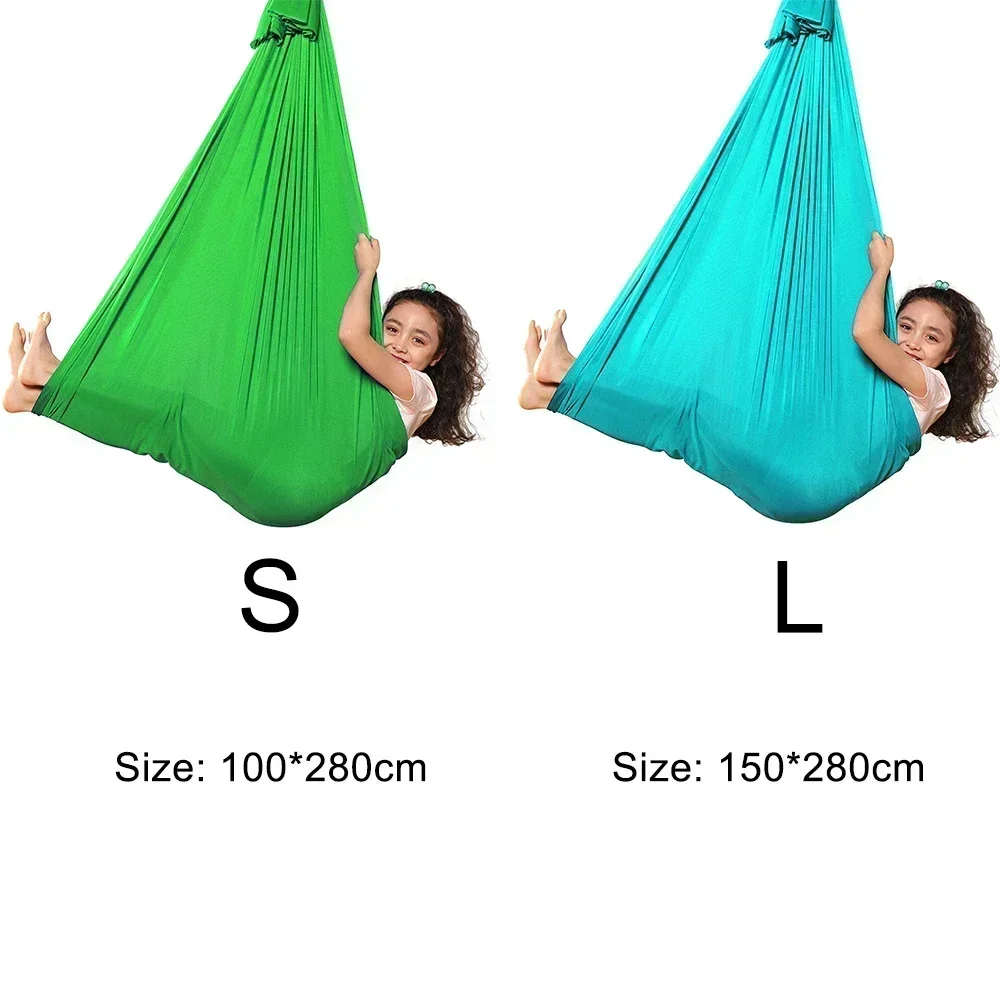 Children Hammock GYM Home Indoor Outdoor Swing Fitness Nylon Aerial Silk Yoga Anti-Gravity Inversions Swing Pilates Yoga Belt