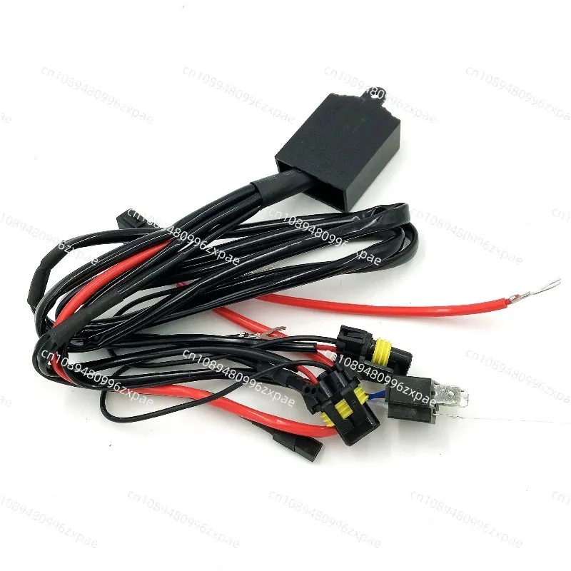 H4 Retractable Y‑split Reinforced Wire Harness Waterproof Conversion Cable For Bi‑xenon Bulb 12V