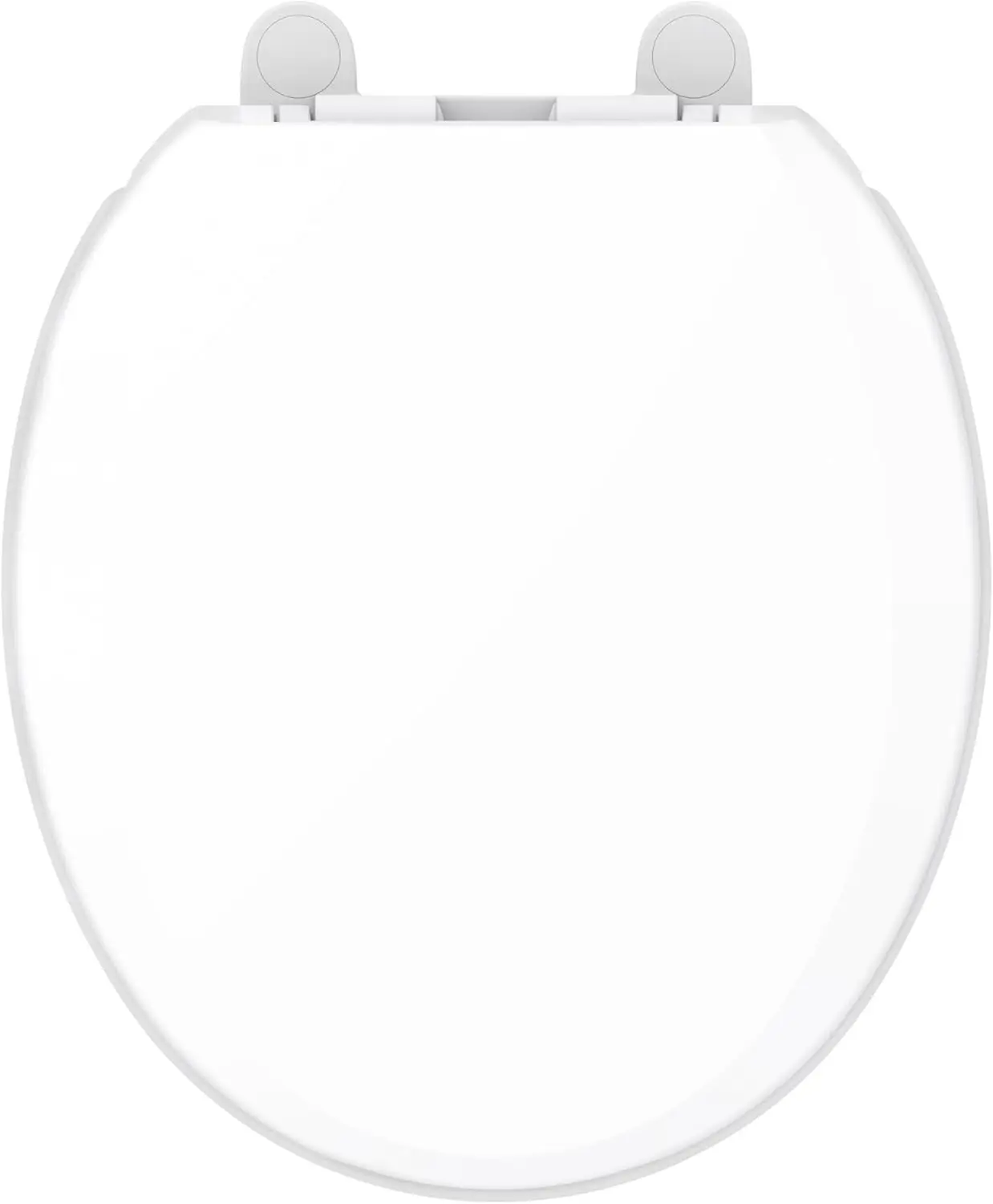 

Round Front Toilet Seat with Cover, Soft Close, No Slam, Quick & Easy Install, Heavy-Duty Plastic, Durable & Fade-Resista