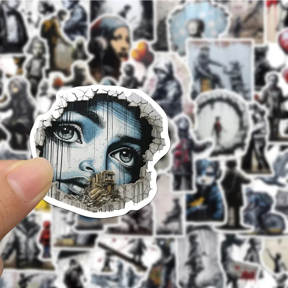 10/30/50pcs Exotic Banksy Artsy Graffiti Sticker Aesthetic Waterproof Decorative Motorcycle Car Skateboard PVC Sticker Wholesale