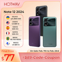 New HOTWAV Note 12 2024 Smartphone Android 14.0+5160MAH Cellphones 6+128GB 48MP+16MP+0.08MP Camera 6.8\