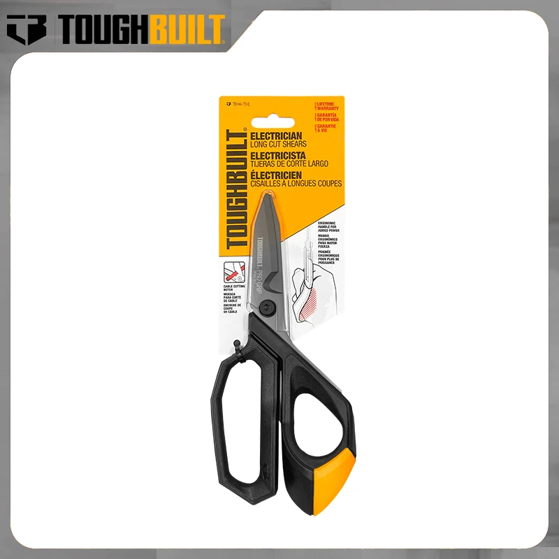 TOUGHBUILT TB-H4-70-E Building Stainless Steel 11 InchesScissors Sharp Durable Labor-Saving  Non-Slip Handle Hand Tools