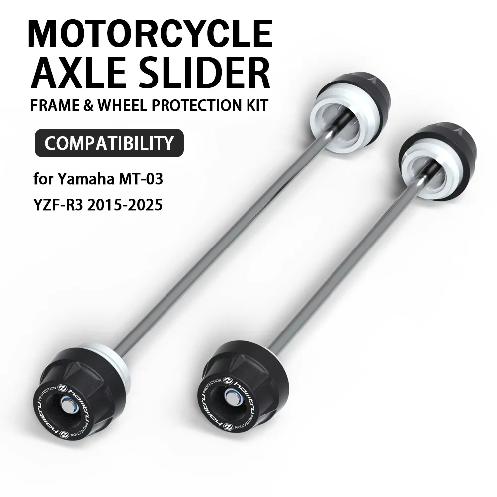 Axle Slider for Yamaha MT-03 YZF-R3 2015-2025 Motorcycle Wheel Spindle Protection Axle Cover Set Front Rear Wheel Protector