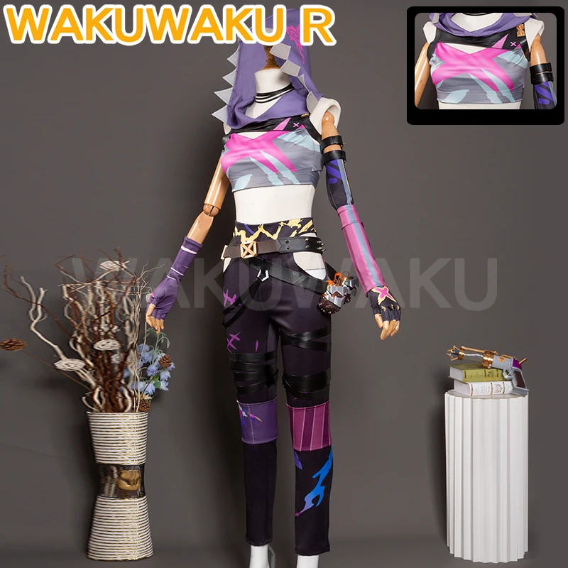 

Jinx Hoodie Cosplay Costume Anime Arcane 【S-2XL】 WakuWaku-R Women LOL Arcane Jinx Cosplay Hoodie Costume Plus Size