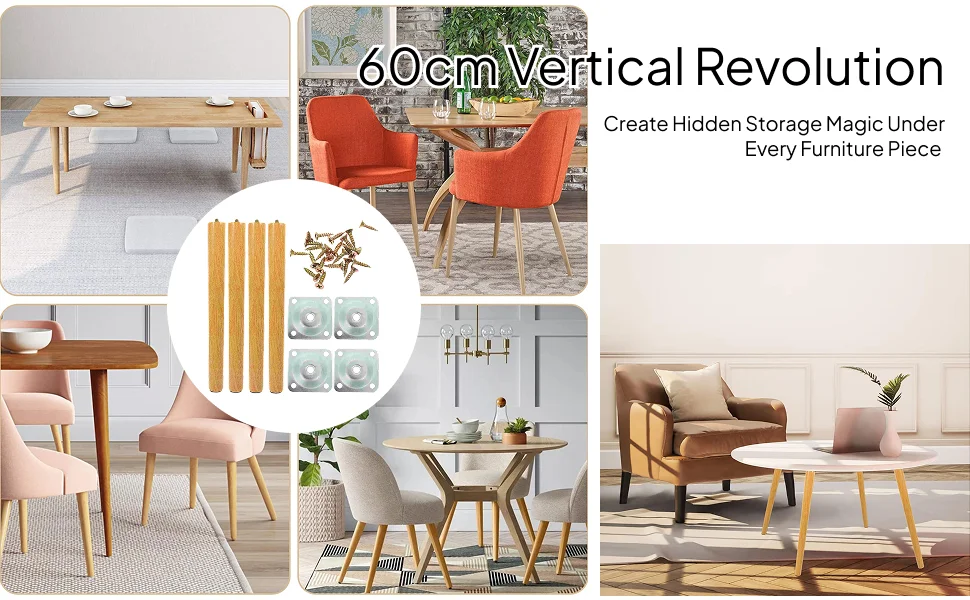 Removable Wooden Legs Premium Replacement Feet Simple Installation for Sofa Cabinet Coffee Table Modular Home Furniture