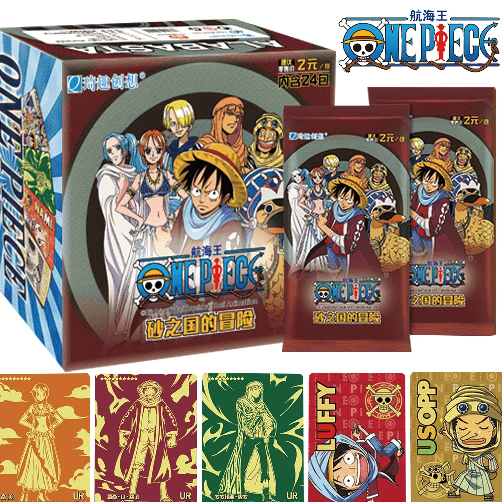 

One Piece Card Collection Anime Alabastian Chapter Luffy Nami Zoro Full Edition Hot Stamping Card Birthday Gift for Children