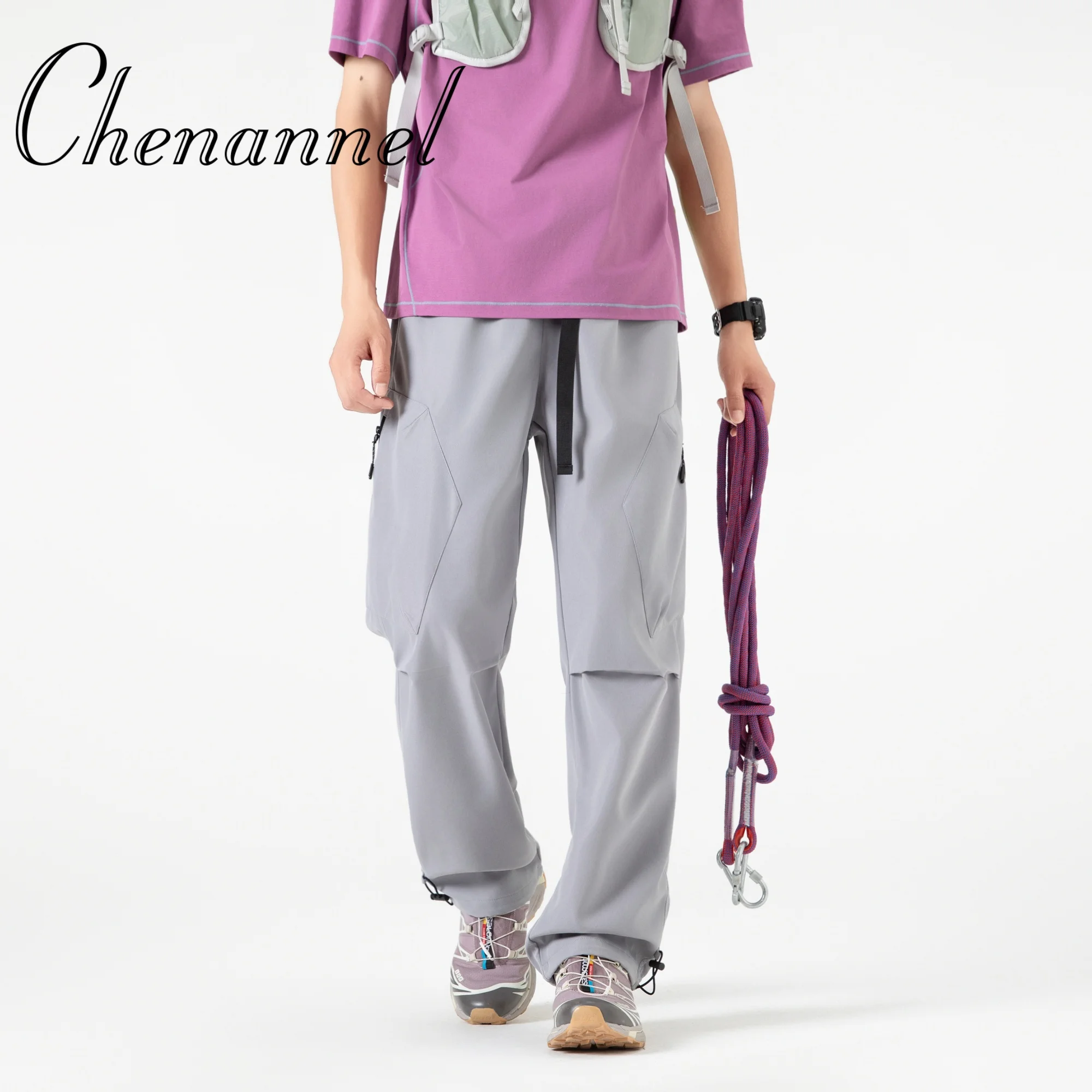 سراويل خريفية للمشي لمسافات طويلة وتسلق الجبال، سراويل ناعمة للرجال، سراويل تنحيف، سراويل عمل غير رسمية في الهواء الطلق