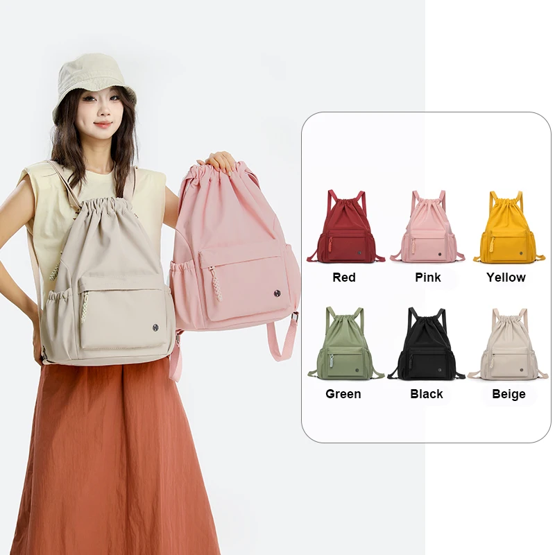 Toposhine التصميم الكلاسيكي حقيبة الظهر الموضة سلسلة إغلاق المرأة حقيبة مقاوم للماء النايلون المرأة حقيبة الترفيه حقيبة الظهر الصغيرة 6 ألوان