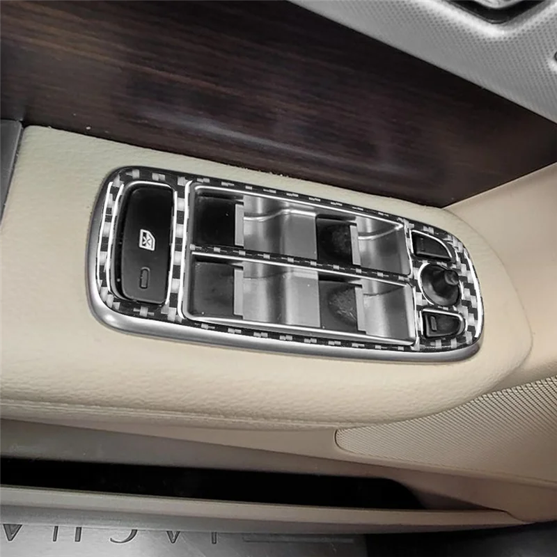 

Window Control Switch Cover For Jaguar XF 2008-2015 Carbon Fiber Interior Accessories Trim LHD