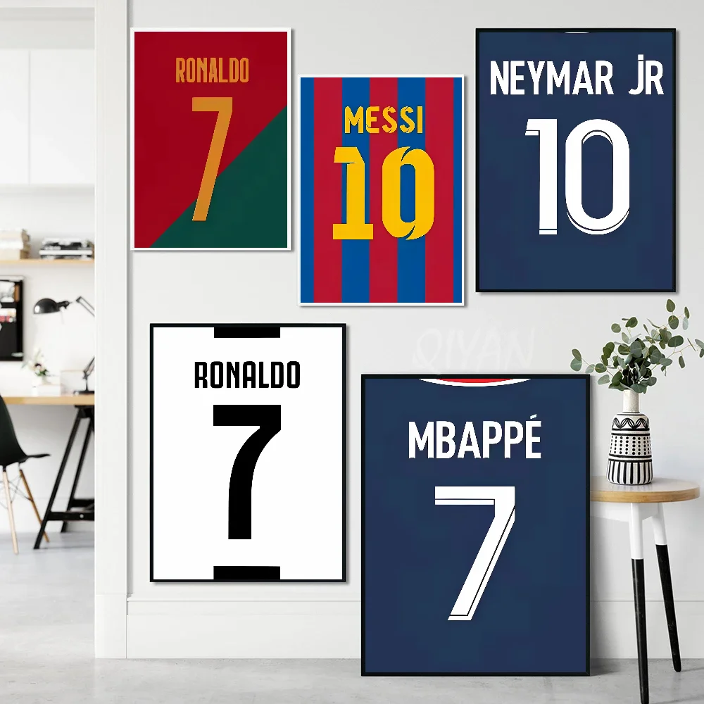 1 قطعة أسطورة كرة القدم الشهيرة المشارك ذاتية اللصق الفن مقاوم للماء ورقة ملصق مقهى بار غرفة جدار ديكور