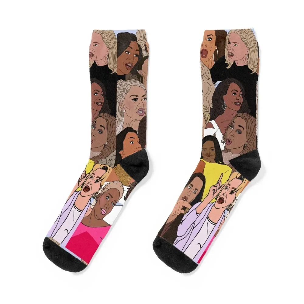 The Real Housewives of... Bravo TV RHOBH RHONY RHOA RHOP Socks cartoon funny sock Socks For Women Men's