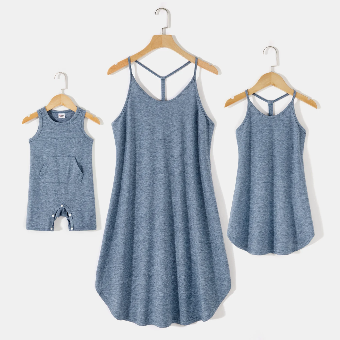 

PatPat Solid 95% Cotton Slip Dress for Mom and Me