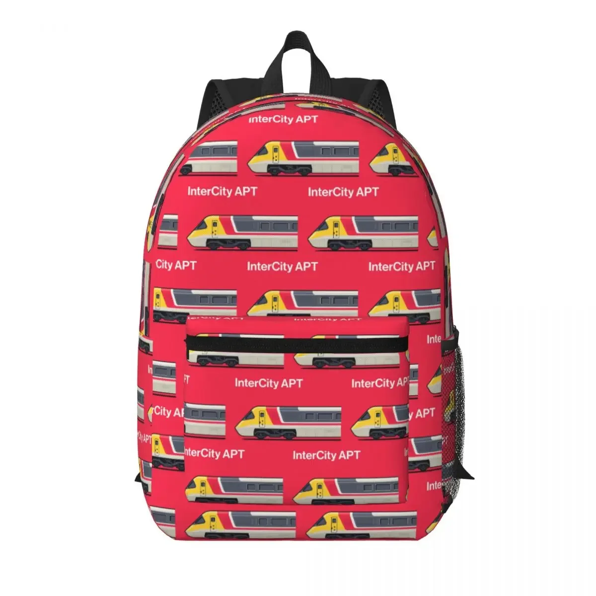 Class 370 Intercity APT Red Train Side England Backpack School Bag Hiking Travel Daypack for Boys Girls Bookbag Shoulder Bags