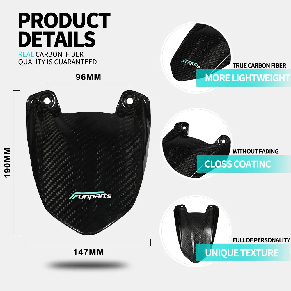 Funparts Motorcycles Rear Wheel Fender Carbon Fiber Shock Absorption Mudguard For Talaria Sting MX3 MX4 MX5 Electric E-bike