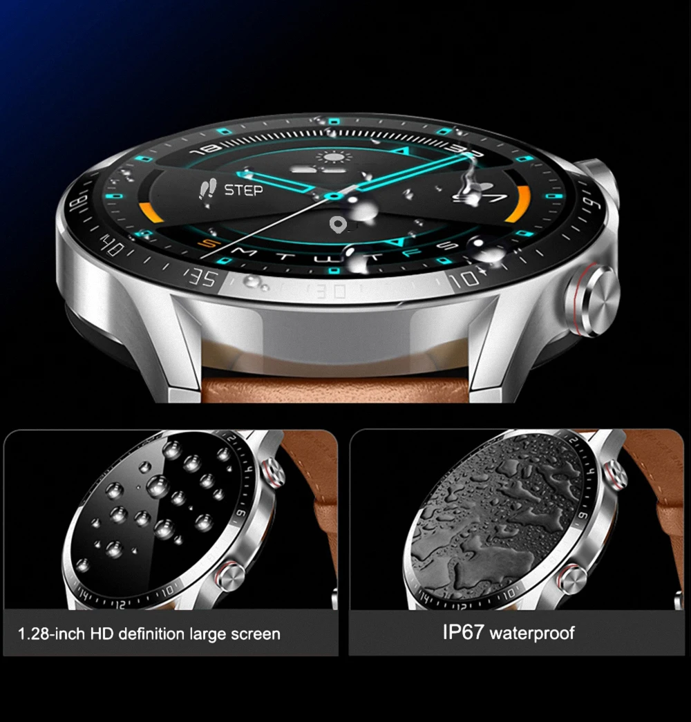 C300 Bluetooth Anruf Smart Uhr Männer Fitness Monitor Uhren Sport Handgelenk Uhren Für Männer MYFULONN 2022 NEUE SmartWatch GT2 Androi