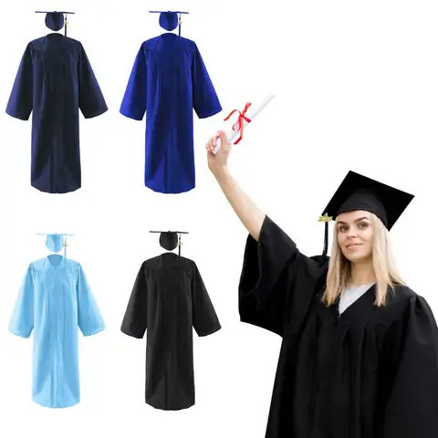 졸업 가운 모자 2025 클래스 졸업 가운 모자 술 세트 고등학교 대학생 남성용 찢어짐 방지