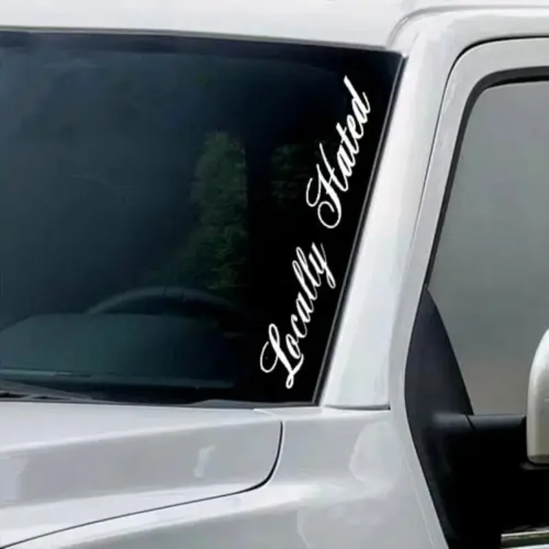 

22inches Locally Hated Windshield Banner Vinyl Decal Sticker Car Truck Window