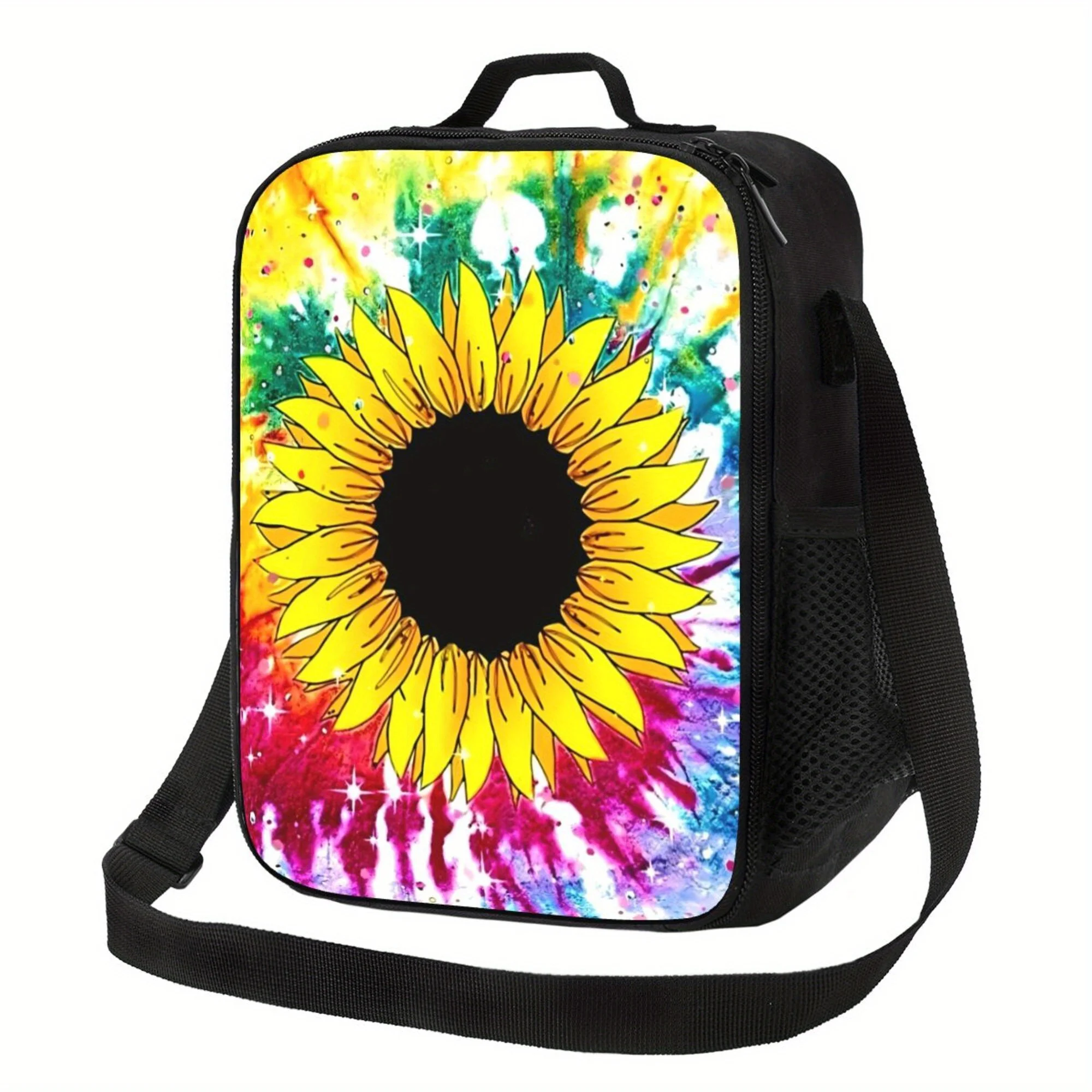 

1pc Sunflower Pattern, Portable Reusable Cooler Bag, Insulated Lunch Bag, Essential for Camping Picnic Beach,