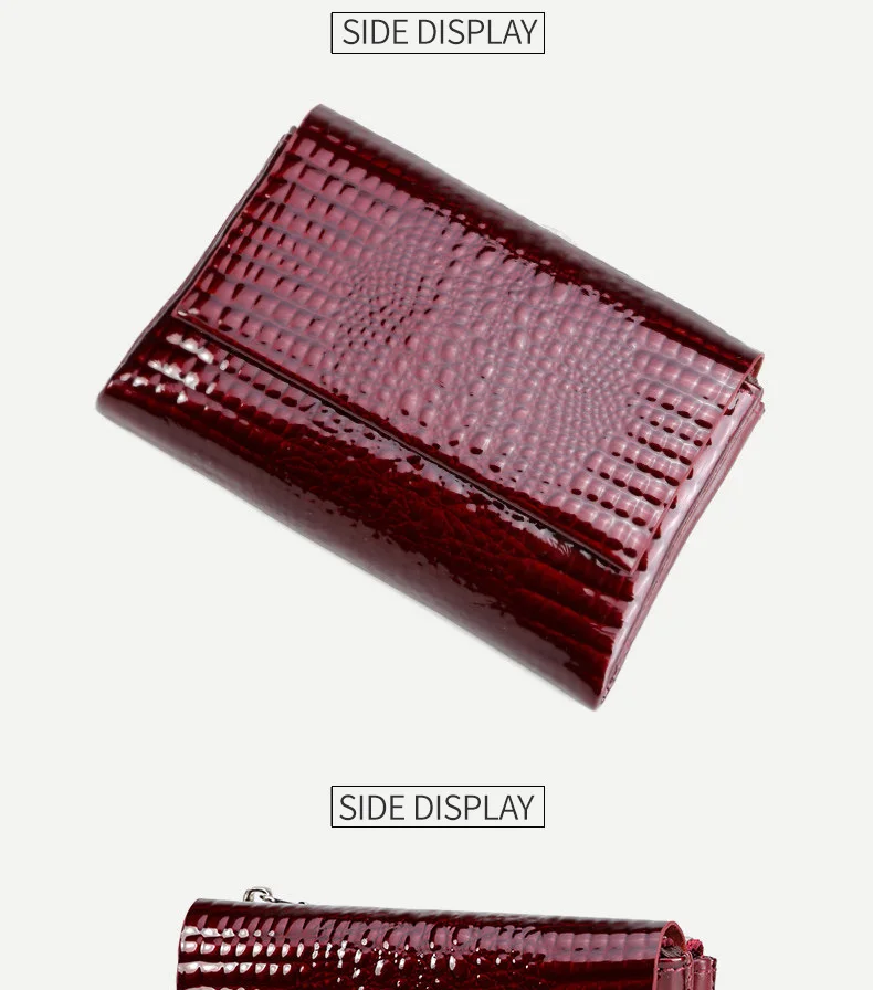 Damen-Lederbrieftasche mit RFID-Schutz, mehrere Kartenfächer, kurze Magnetverschluss-Geldbörse aus Rindsleder, kleine Retro-Geldbörse für Bargeld und Münzen, Damen-Geldklammer – Detail 13