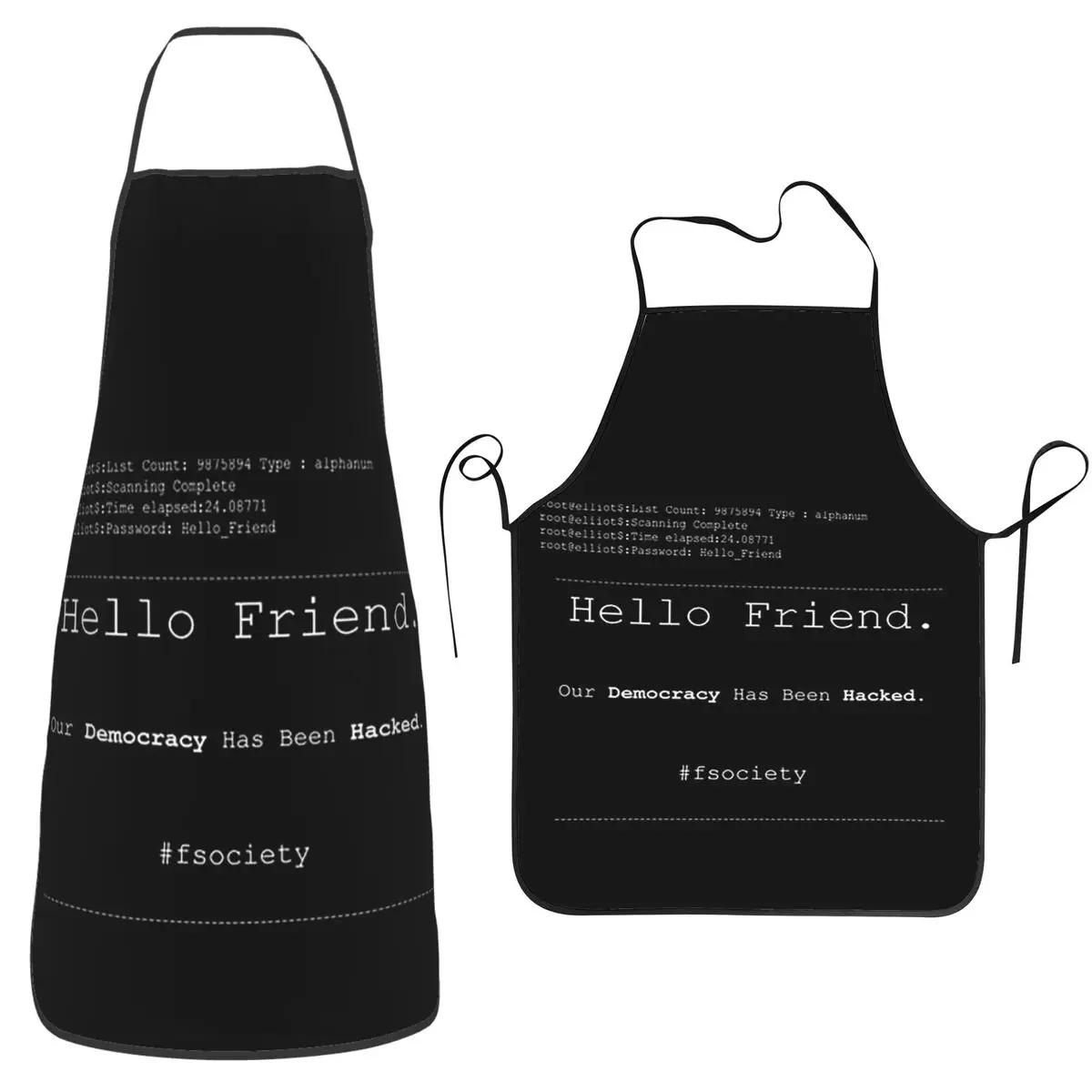 

Фартук Mr Robot Hello Friend Fsociety Фартук шеф-повара Кулинария Столлер Нагрудник без рукавов Кухонный сарафан для уборки