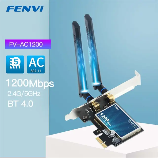 1200Mbps dwupasmowy bezprzewodowy adapter karty WiFi 802.11AC do Bluetooth 4.0 Adapter WiFi 2.4Ghz/5Ghz dla Win 7 8 10