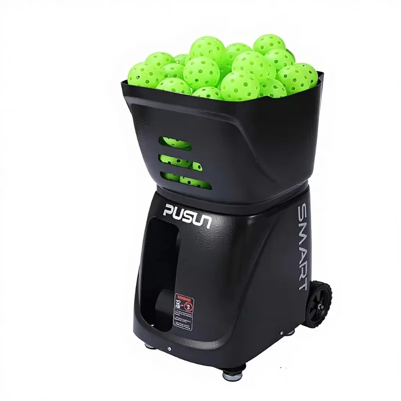 PUSUN Smart Pickleball Machine 10 Training Modes App Remote Control Portable Ball Launcher Practice 80 Balls Capacity 65ft Max