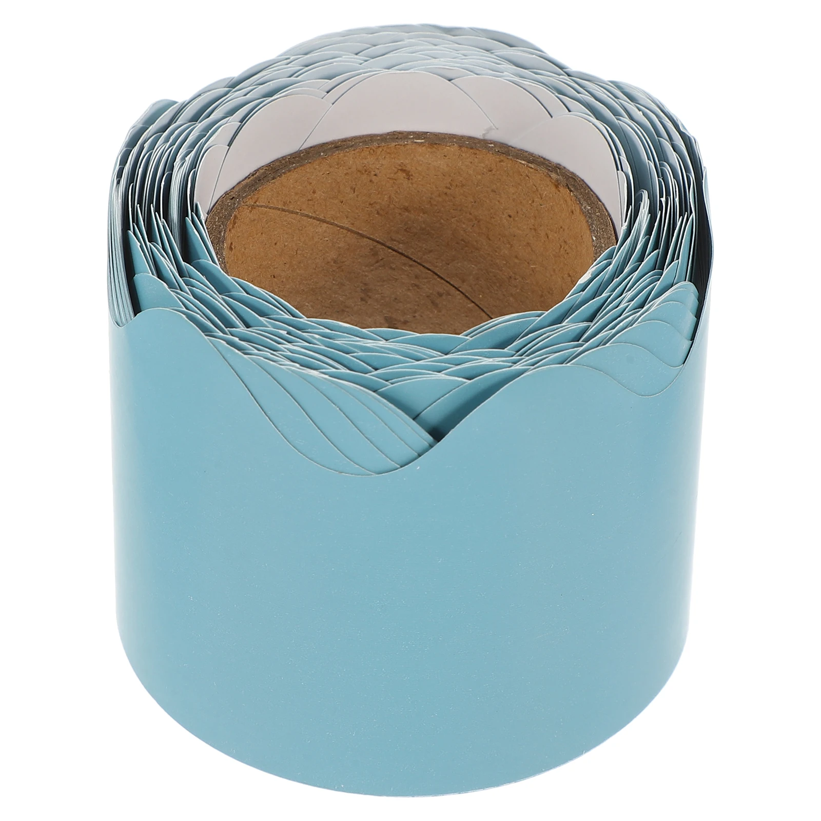 Blue Decorative Paper Border 10m Roll for Classroom Bulletin Board Smooth Surface Wear Resistant Cartoon Trim Blackboard