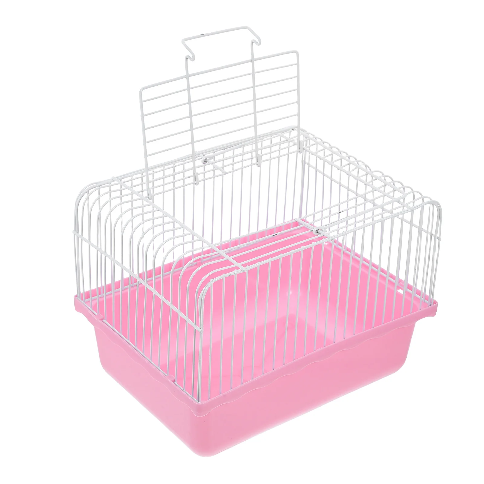

Portable Bird Travel Cage for Small Birds Lightweight Plastic Carrier Suitable Parrots Lovebirds Easy to Clean Transparent