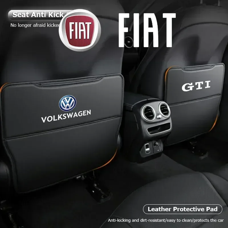 

1Pcs Car Seat Back Anti Kick Cover Pad Anti-dirty Mat For VW GTI R Line Golf Polo Passat CC Tiguan Arteon Caddy Touareg Scirocco
