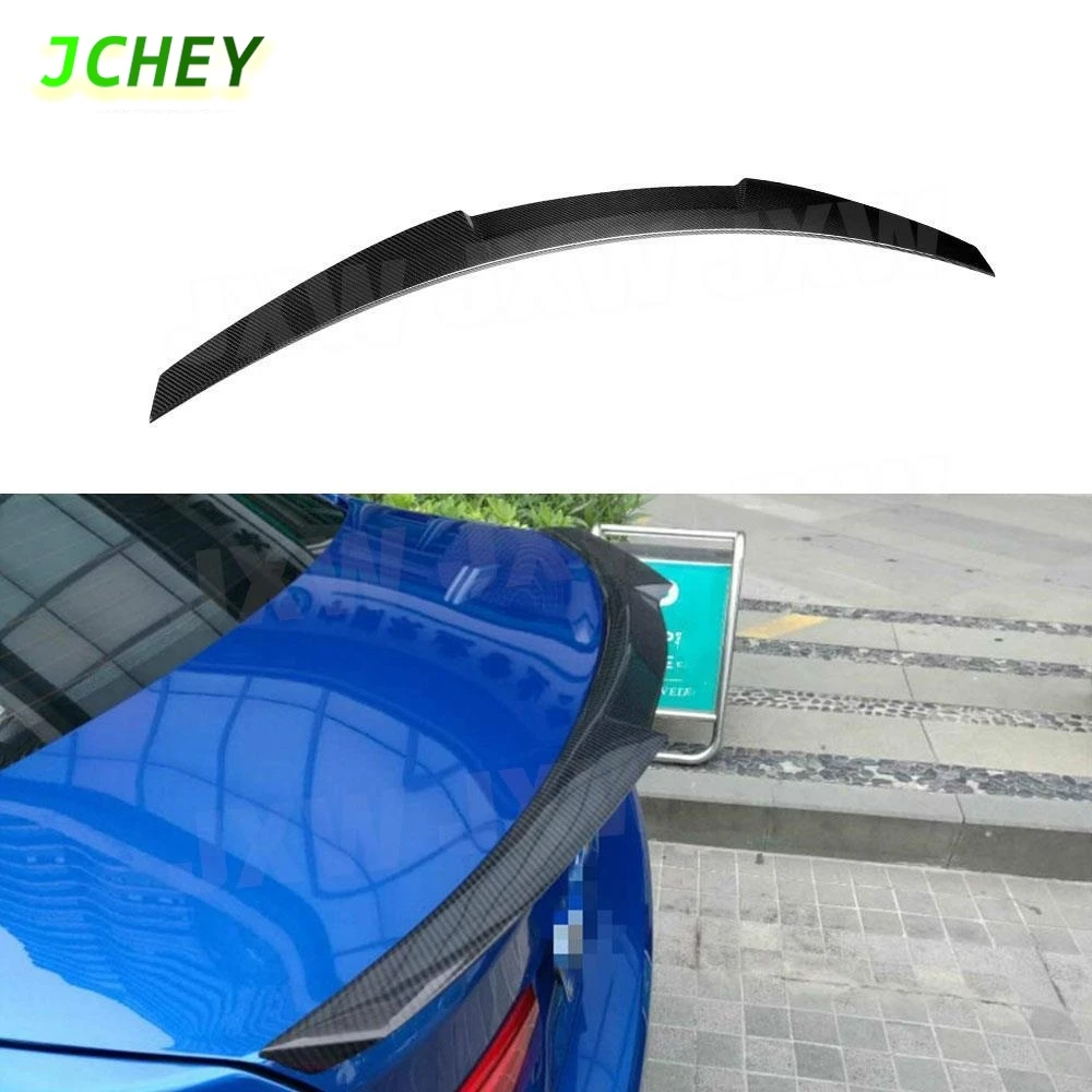 

JCHEY ABS Carbon Look Rear Trunk Roof Spoiler Lip Boot Wing Lip Tail Wing For BMW 1 Series F20 2012-2018 Gloss Black