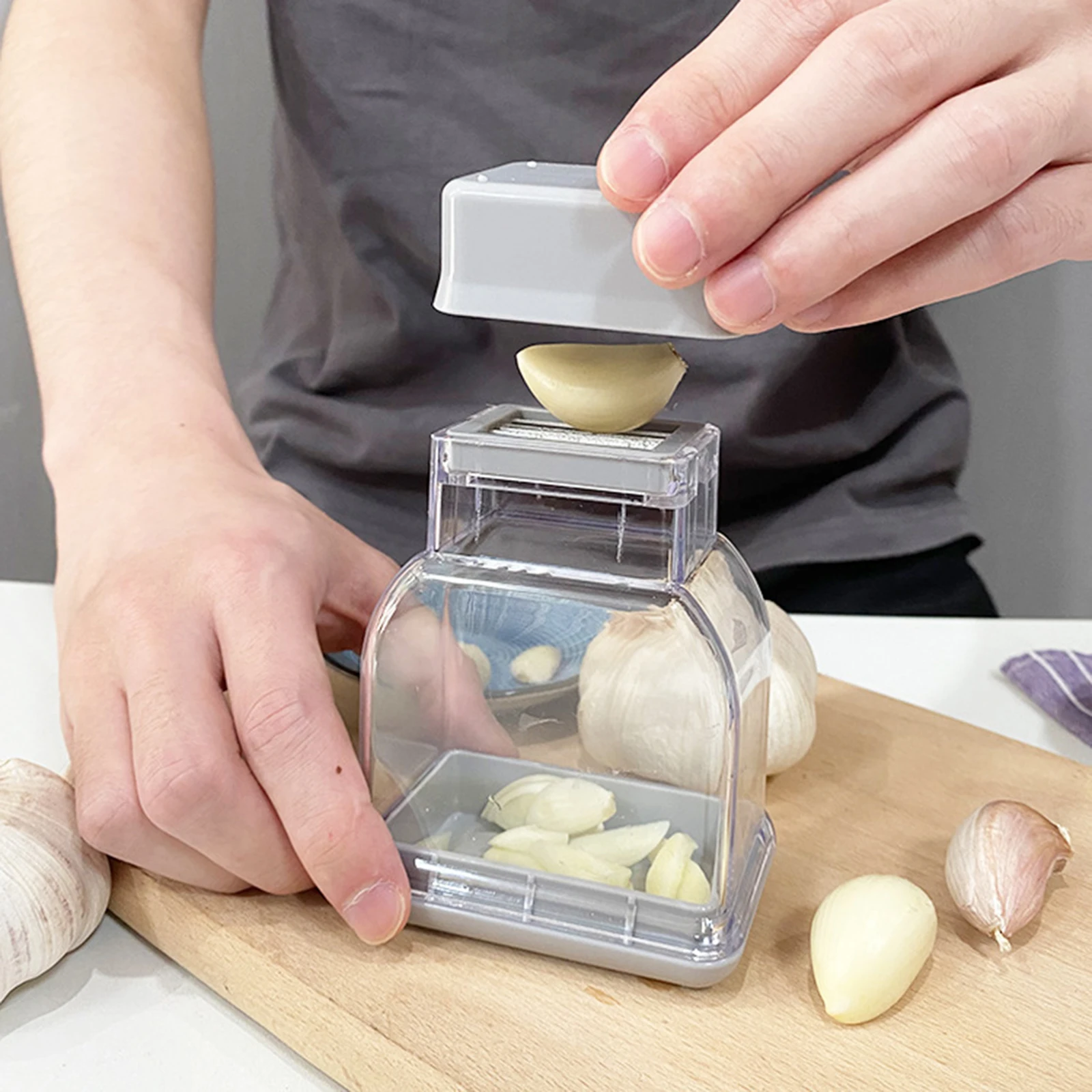 Garlic Press Slicer Practical Gadgets Easy Clean Kitchen Tool Ginger Mincer Durable Manual Portable Small Food Processor