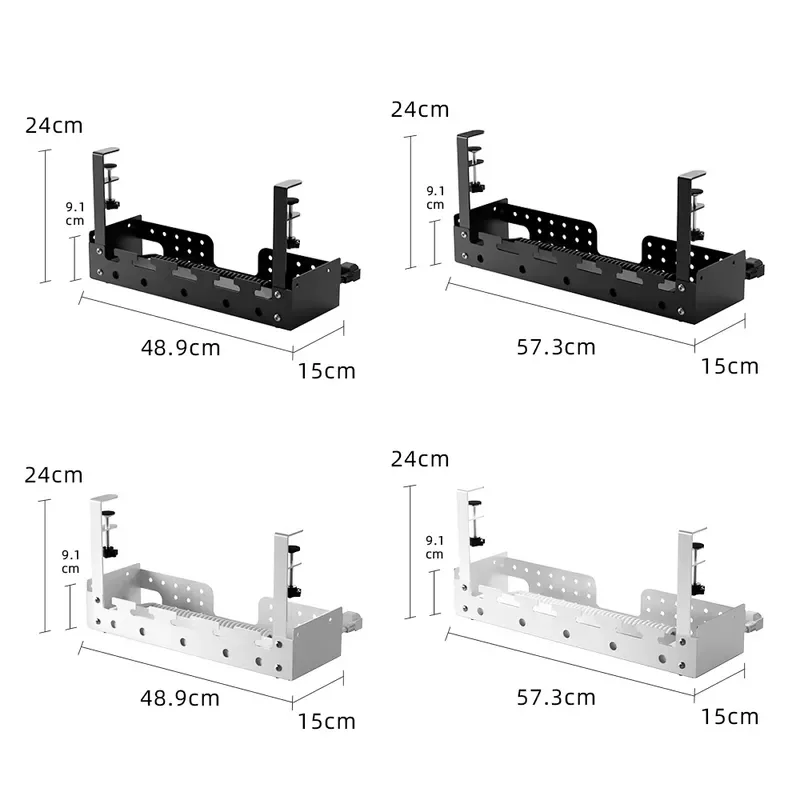 Under-Desktop Cable Management Tray, No Drilling Required, Desktop Cable Management Tray for Office and Home