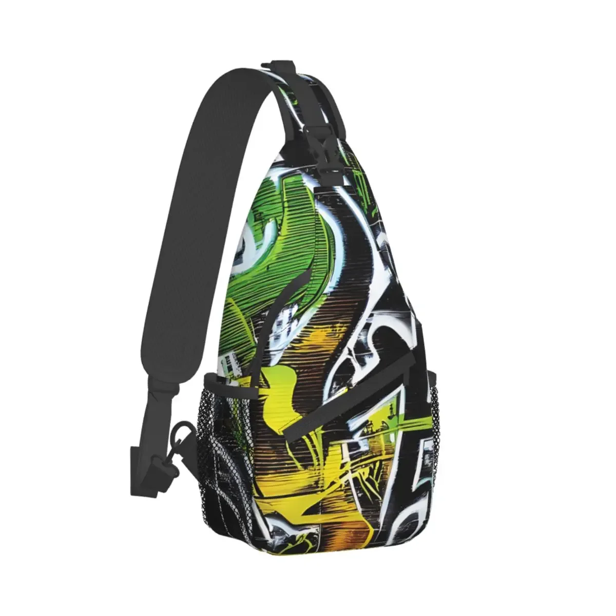 Urban Crossbody Chest Bags Graffiti Style Art Pockets Travel Pack Messenger Sports Teens Shoulder Bag Unisex