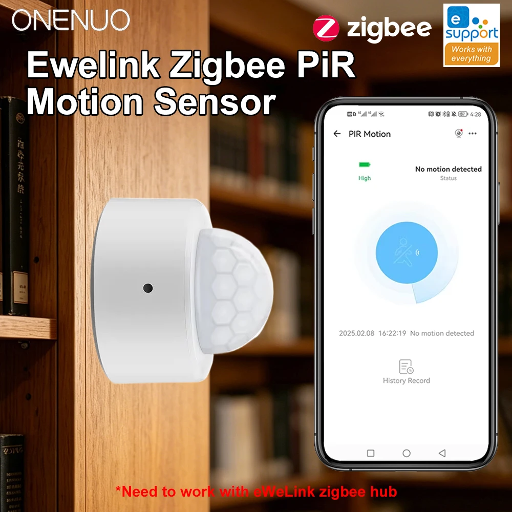 New eWeLink Zigbee Infrared Motion Sensor PIR Detector Home Security Warning Device APP Remote Control Need Zigbee 3.0 Gateway